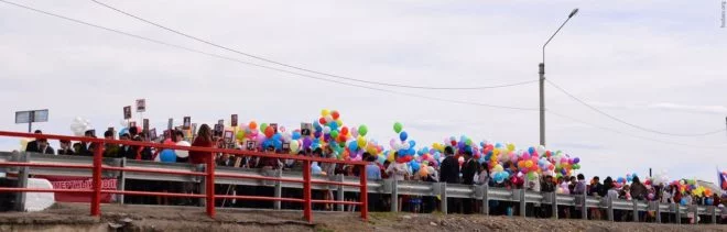 "Бессмертный полк" 9 мая в Кырене. 2016 год